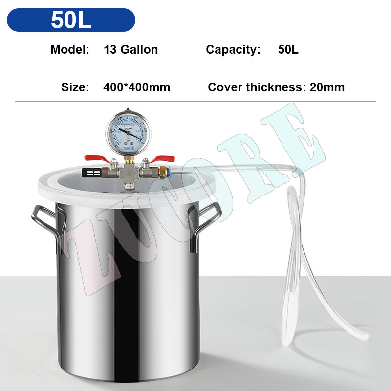Vacuum Chamber Kit With Pump - مكنسة من الفولاذ المقاوم للصدأ غرفة