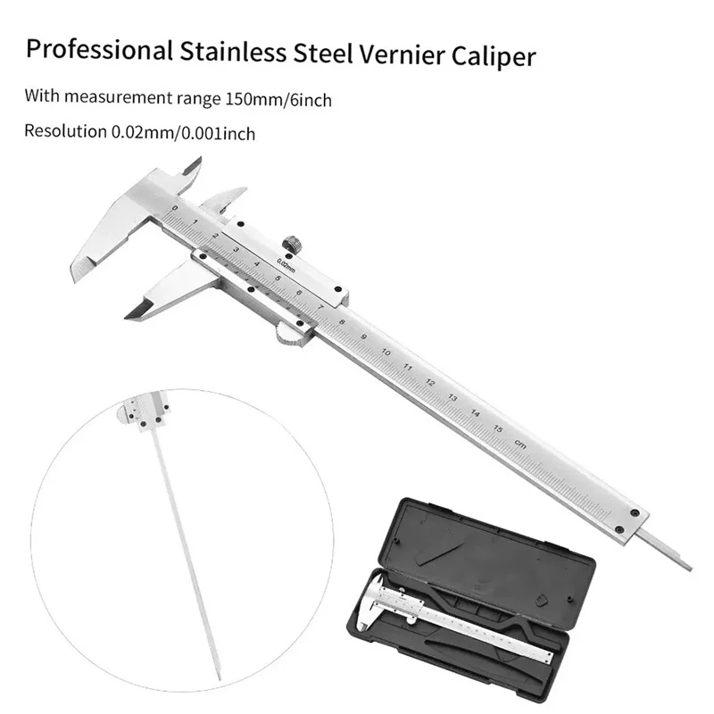 Digital Caliper 150Mm Stainless Steel - المهنية الفولاذ المقاوم للصدأ الورنية الفرجار