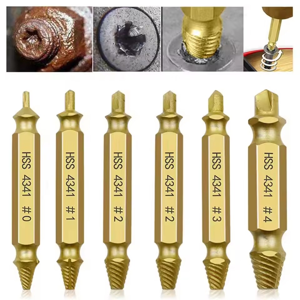 Industrial Tools - مجموعة أدوات استخراج البراغي التالفة والمكسورة،