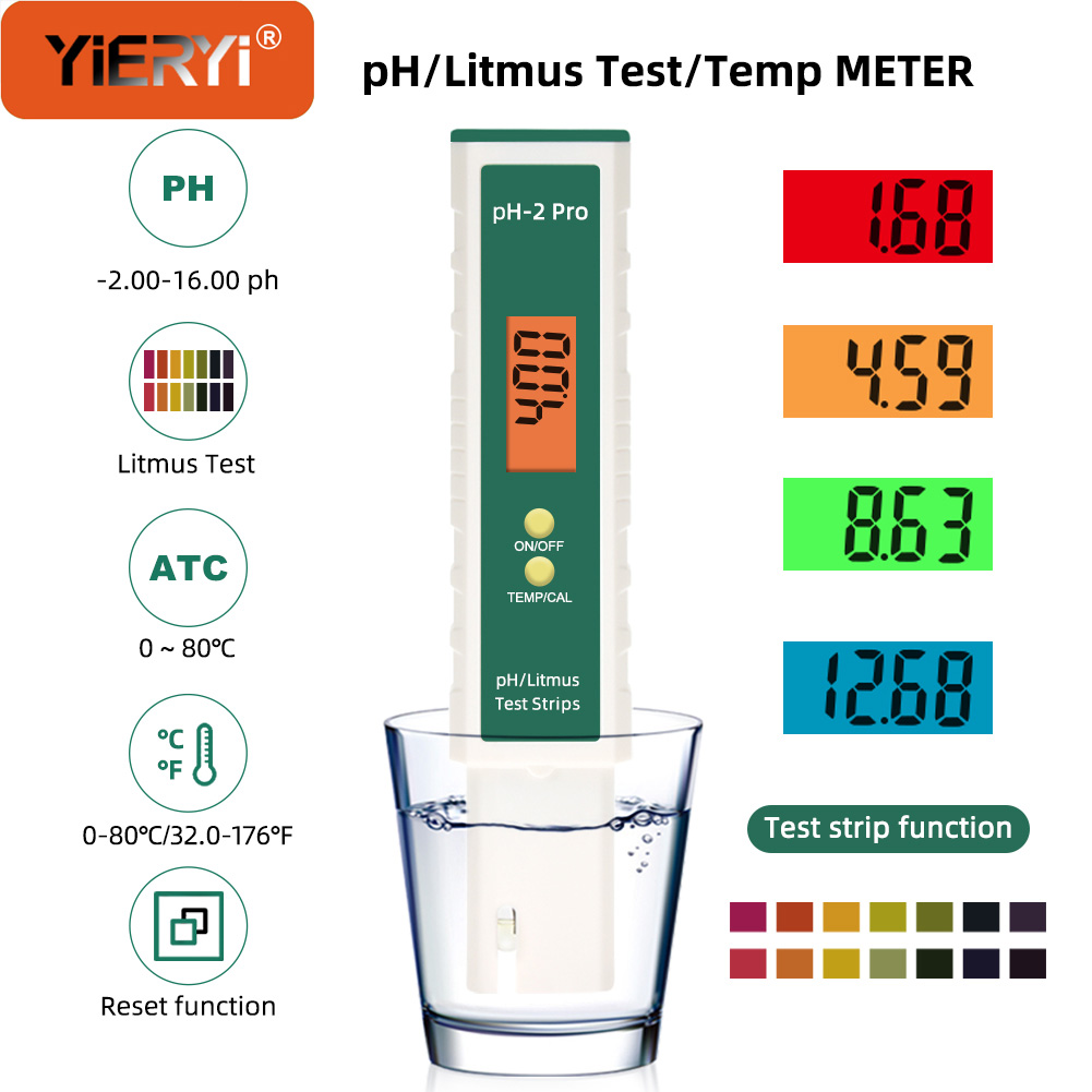 Yieryi مقياس درجة الحموضة الرق - مراجعة Ph Meter Digital Water Tester وسعره