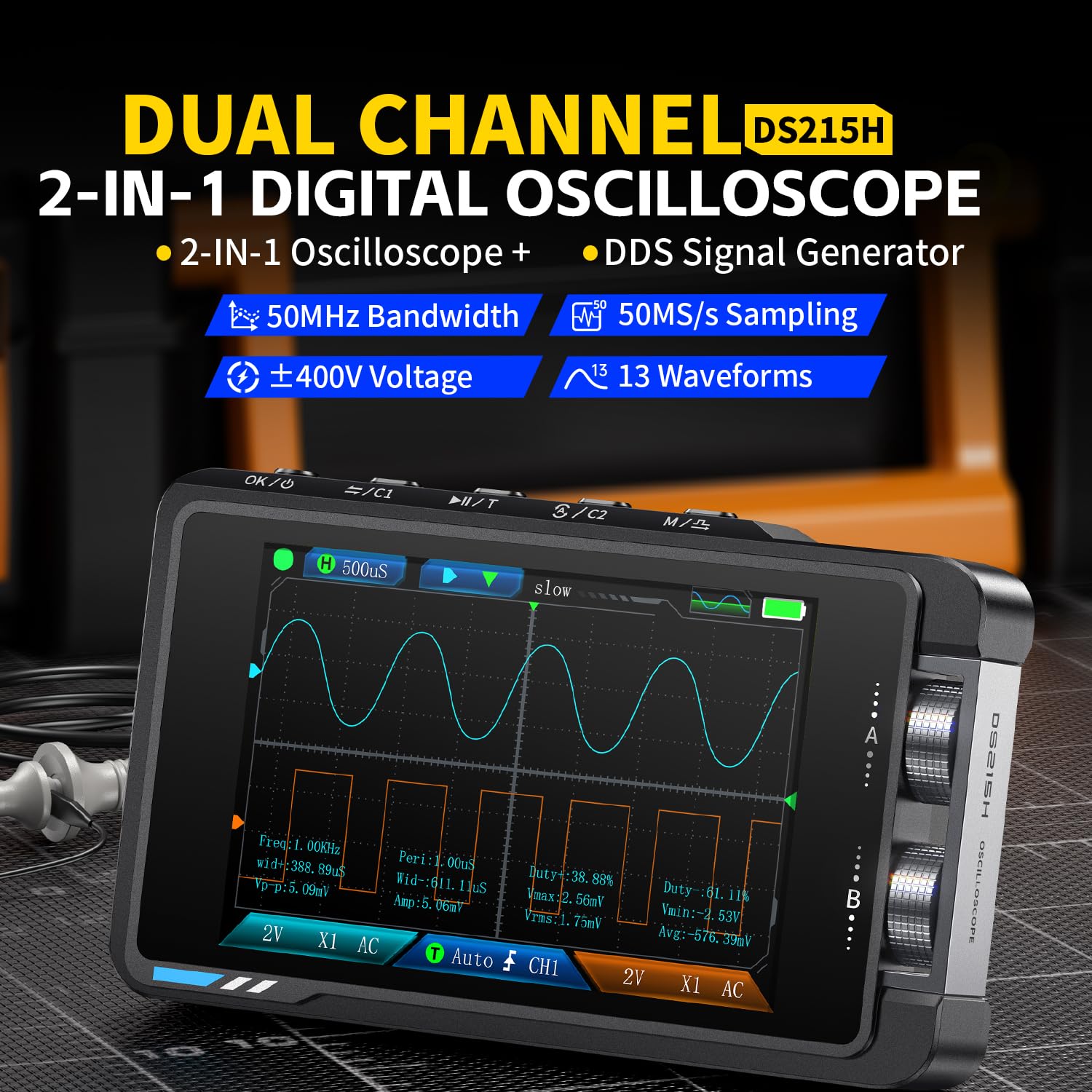 جهاز قياس الإشارة الرقمي FNIRS - مراجعة Fnirsi Digital Oscilloscope Handheld وسعره