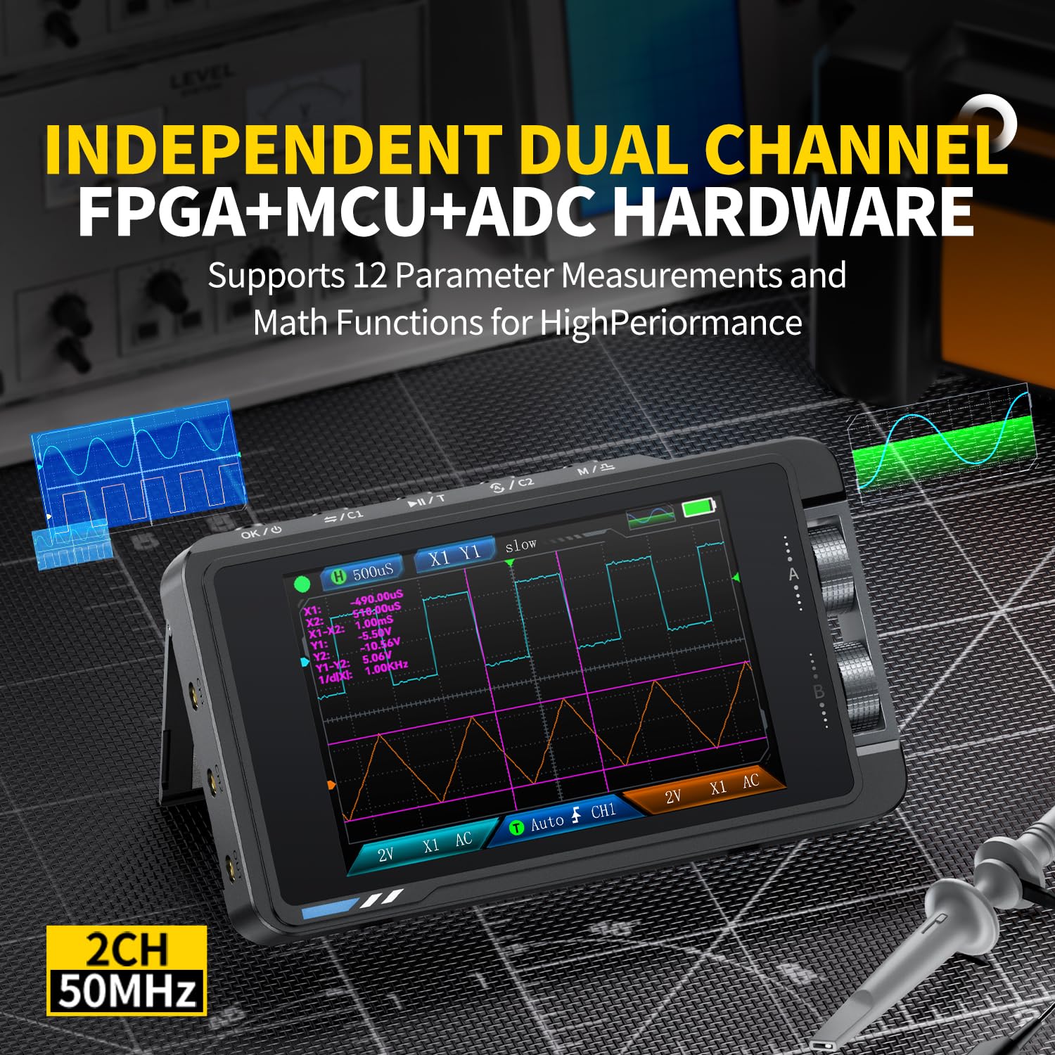 جهاز قياس الإشارة الرقمي FNIRS - مراجعة Fnirsi Digital Oscilloscope Handheld وسعره