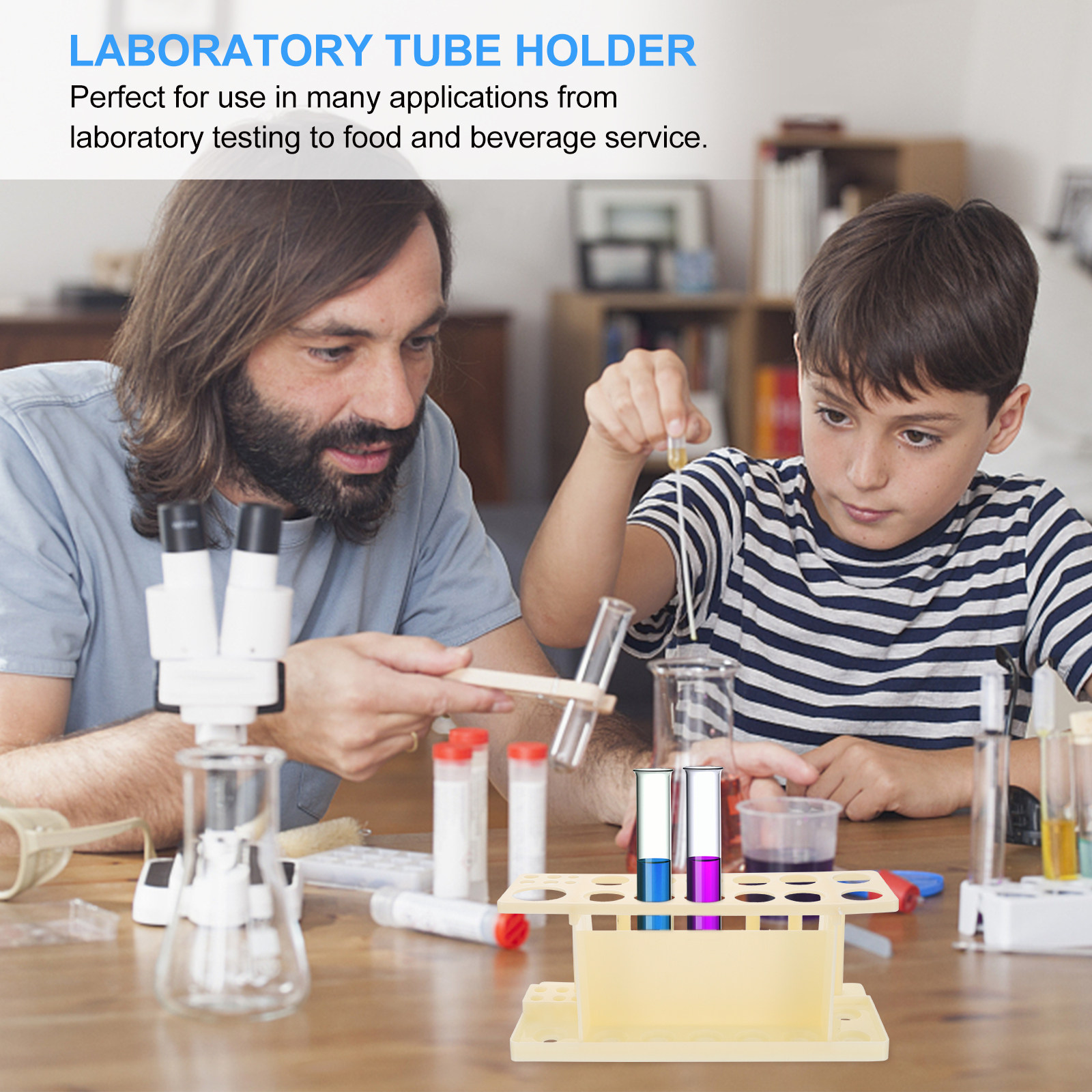 رفوف أنابيب الاختبار الخشبية،  - مراجعة Lab Equipment وسعره