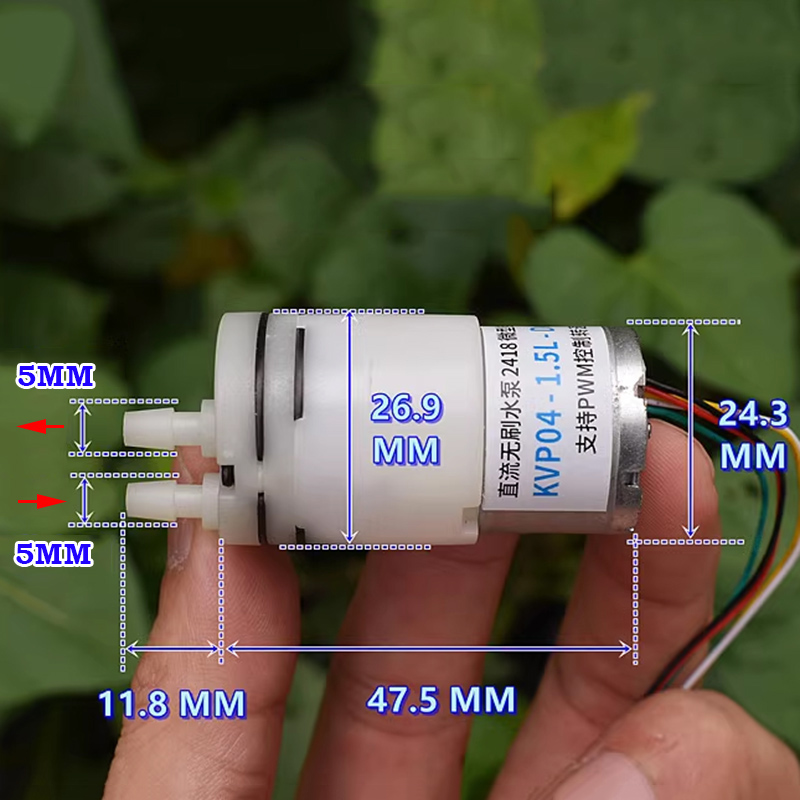 مضخة مياه صغيرة بدون فرشاة تعم - مراجعة Mini Peristaltic Pump 12V وسعره