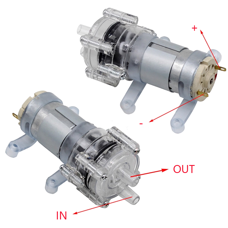 مضخة مياه صغيرة 385 DC بجهد 6- - مراجعة Mini Peristaltic Pump 12V وسعره